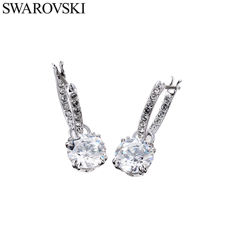 スワロフスキー スティラ ピアス Swarovski ドロップ ラウンドカット Stilla レディース 女性 アクセサリー アクセ ジュエリー ホワイト 5636717 ブランド シンプル かわいい 大人 人気 おすすめ 彼女 母親 奥さん 友達 誕生日プレゼント 記念日 結婚記念日 プレゼント