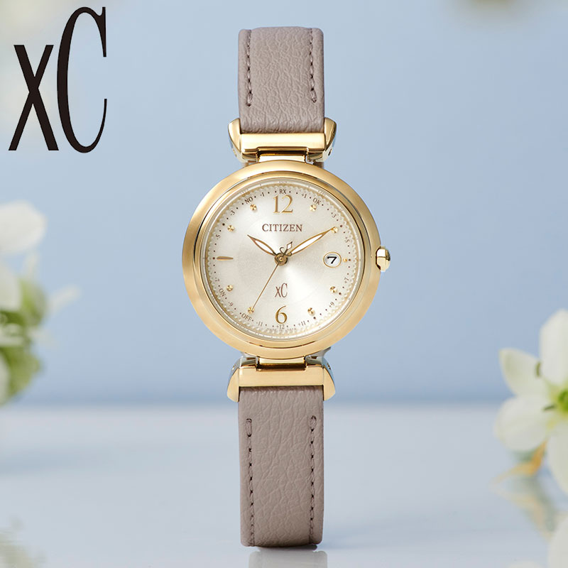 シチズン 腕時計 CITIZEN 時計 シチズン xC クロスシー レディース 腕時計 ベージュ 電波 ソーラー レザー 革 ベルト ES9463-04A 人気 おすすめ おしゃれ 大人かわいい 上品 華奢 シンプル カジュアル ビジネス スーツスタイル ファッション ブランド プレゼント ギフト