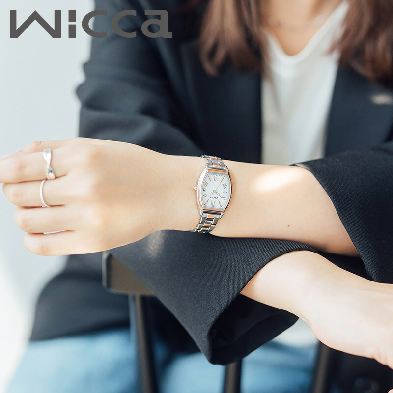 シチズン 腕時計 CITIZEN 時計 シチズン CITIZEN ウィッカ wicca ホワイト ピンクゴールド シルバー 女性 レディース 電波 ソーラー KS4-031-11 高級感 シンプル カジュアル かわいい ビジネス オフィス ファッション 人気 おすすめ おしゃれ ブランド プレゼント ギフト