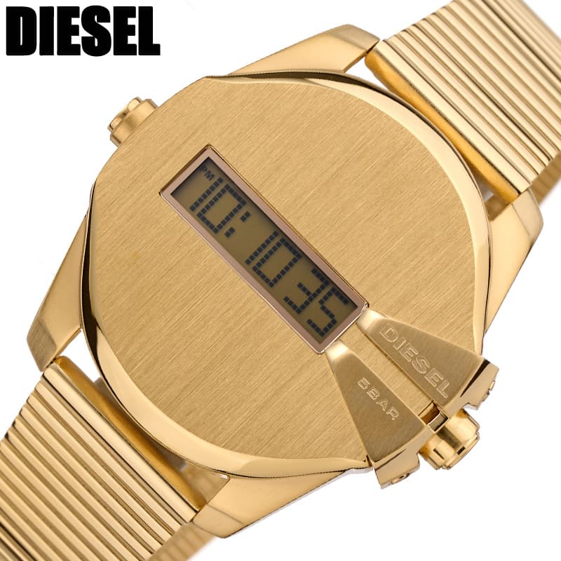 ディーゼル 腕時計 DIESEL 時計 ユニセックス メンズ レディース ステンレス メタル 液晶 デジタル DZ1961 シンプル カジュアル かっこいい ストリート ファッション ゴールド 大学生 社会人 彼氏 夫 息子 父 恋人 夫婦 人気 おすすめ おしゃれ ブランド プレゼント ギフト
