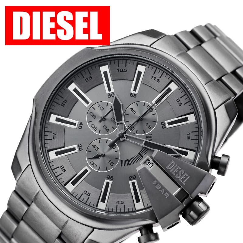 ディーゼル 腕時計 DIESEL 時計 メンズ 腕時計 グレー ステンレス メタル ベルト DZ4676 クロノグラフ シンプル かっこいい カジュアル スーツスタイル ファッション 彼氏 旦那 父親 友達 息子 高校生 大学生 社会人 人気 おすすめ おしゃれ ブランド プレゼント ギフト