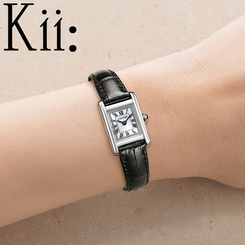 シチズン 腕時計 CITIZEN 時計 キー Kii: レディース 腕時計 ホワイト ソーラー 牛革 レザー ベルト ブラック EG2790-12A シンプル カジュアル かわいい 高級感 華奢 オフィス ファッション 彼女 妻 誕生日 記念日 人気 おすすめ おしゃれ ブランド プレゼント ギフト