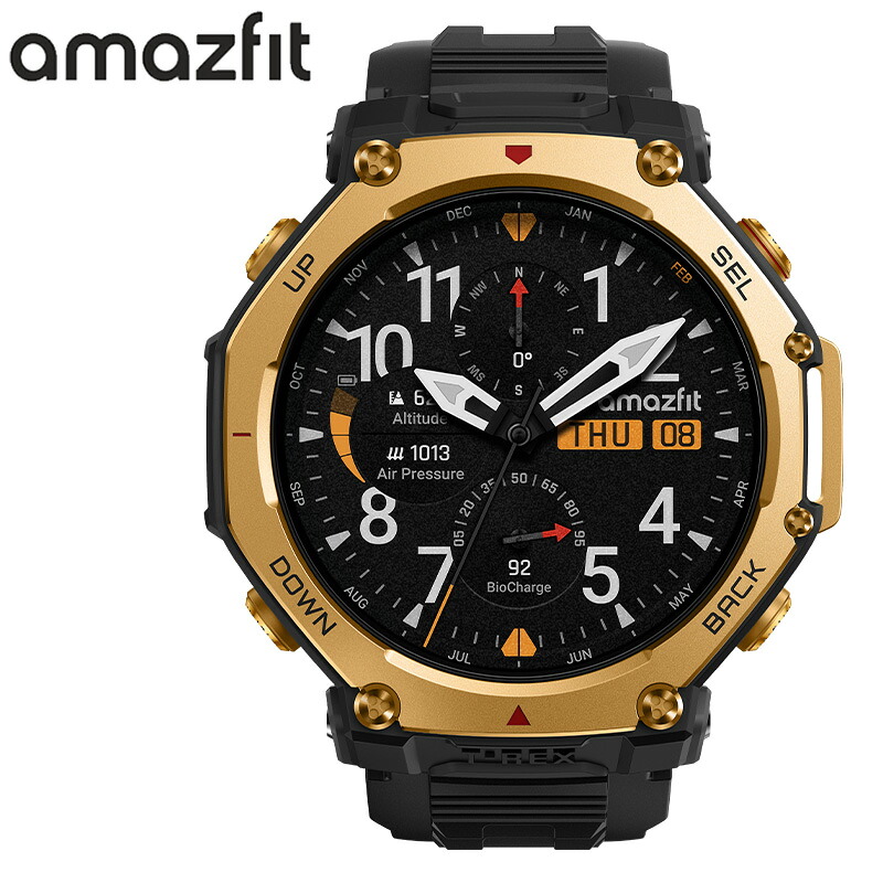 アマズフィット 腕時計 AMAZFIT スマートウォッチ ティーレックスプロ T-REX3 PRO メンズ ブラック SP170078-C238 シンプル カジュアル アウトドア ランニング スポーツ 登山 睡眠 健康管理 機能性 実用性 人気 おすすめ おしゃれ ブランド プレゼント ギフト 贈り物