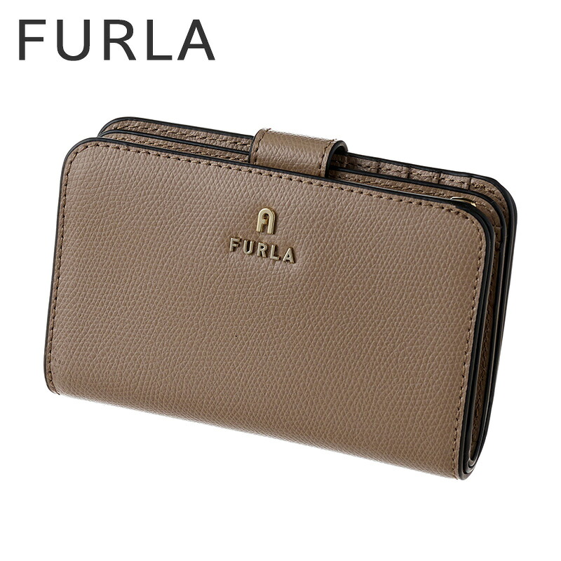 フルラ 財布 FURLA 二つ折り財布 レディース レザー 革 WP00314-ARE000-1257S コンパクト ウォレット シンプル カジュアル かわいい 上品 きれいめ グレージュ 大学生 社会人 誕生日 記念日 彼女 妻 娘 母 恋人 夫婦 人気 おすすめ おしゃれ ブランド プレゼント ギフト｜腕時計ギフトのパピヨン
