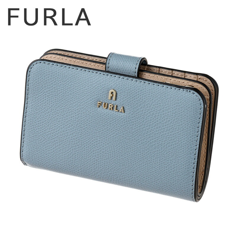 フルラ 財布 FURLA 二つ折り財布 レディース レザー 革 WP00314-ARE000-3593S コンパクト ウォレット シンプル カジュアル かわいい 上品 きれいめ ブルー 大学生 社会人 誕生日 記念日 彼女 妻 娘 母 恋人 夫婦 人気 おすすめ おしゃれ ブランド プレゼント ギフト 贈り物