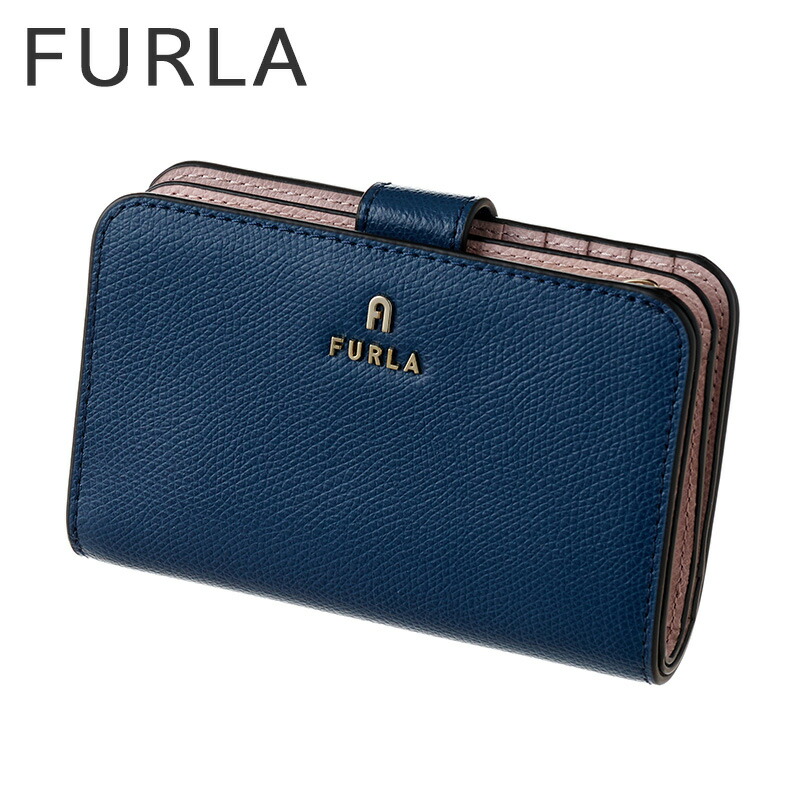 フルラ 財布 FURLA 二つ折り財布 レディース レザー 革 WP00314-ARE000-4503S コンパクト ウォレット シンプル カジュアル かわいい 上品 きれいめ ネイビー 大学生 社会人 誕生日 記念日 彼女 妻 娘 母 恋人 夫婦 人気 おすすめ おしゃれ ブランド プレゼント ギフト 贈り物｜腕時計ギフトのパピヨン 18,469円