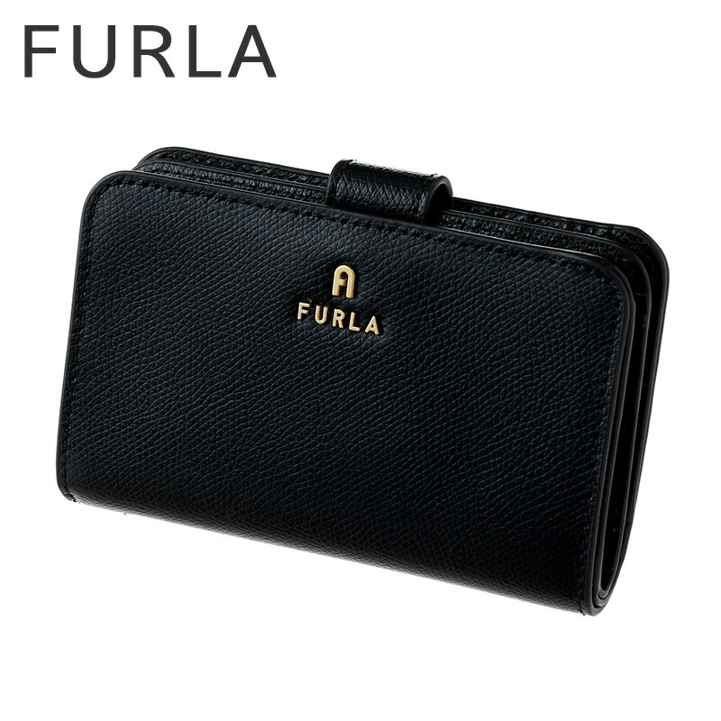 フルラ 財布 FURLA 二つ折り財布 レディース レザー 革 WP00314-ARE000-O6000 コンパクト ウォレット シンプル カジュアル かわいい 上品 きれいめ ブラック 大学生 社会人 誕生日 記念日 彼女 妻 娘 母 恋人 夫婦 人気 おすすめ おしゃれ ブランド プレゼント ギフト 贈り物|腕時計ギフトのパピヨン