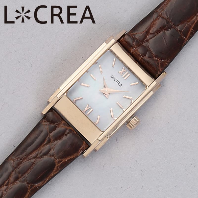 ルクレア 腕時計 LCREA 時計 LINEA レディース 腕時計 ホワイト レザー 革 ベルト ブラウン ソーラー LC2601-PG シンプル カジュアル 高級感 華奢 上品 オフィス ビジネス 可愛い 恋人 夫婦 彼女 妻 嫁 母 記念日 誕生日 人気 おすすめ おしゃれ ブランド プレゼント ギフト｜腕時計ギフトのパピヨン