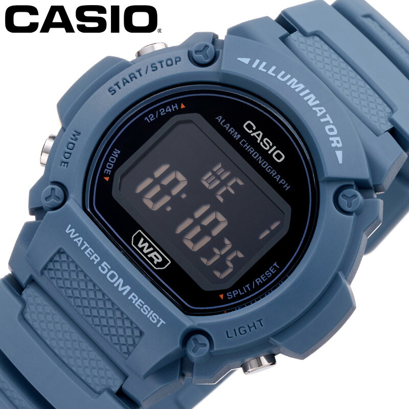 カシオ 腕時計 CASIO 時計 カシオ CASIO スタンダード STANDARD 液晶 デジタル ブラック 男性 向け メンズ 樹脂 ベルト ブルー 軽量 軽い CASIOW-W-219HC-2BV シンプル カジュアル かっこいい ビジネス スーツスタイル 人気 おすすめ おしゃれ ブランド プレゼント ギフト