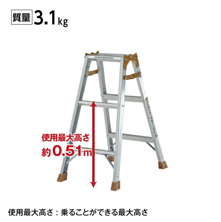 最大72%OFFクーポン 安全性 耐久性に優れる現場用脚立 収納時は 平行に ...