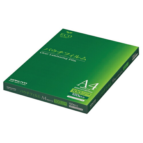 【お取寄せ品】 コクヨ　パウチフィルム　Ａ４用　１００μ　ＭＳＰ－Ｆ２２０３０７Ｎ　１パック（１００枚） 【送料無料】