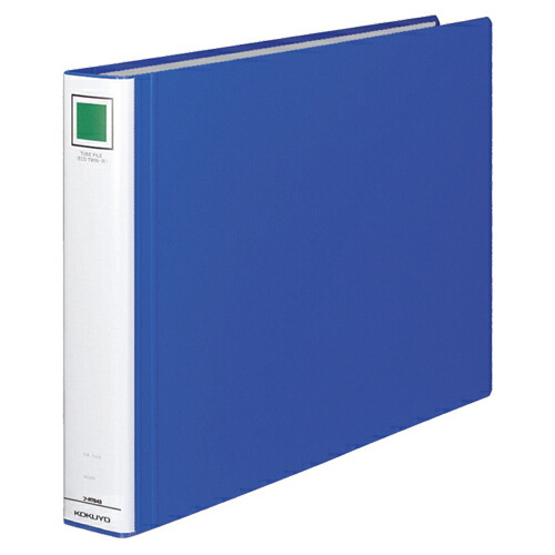 TANOSEE 両開きパイプ式ファイルV A3ヨコ 500枚収容 50mmとじ 背幅65mm 青 1(8冊)