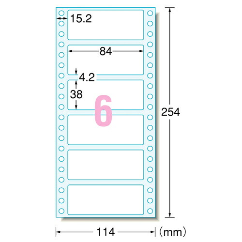 【お取寄せ品】 エーワン　コンピュータフォームラベル　４＿１／２×１０インチ　スタンダード１列　６面　８４×３８ｍｍ　２８０２３　１箱（５００折） 【送料無料】 7,591円