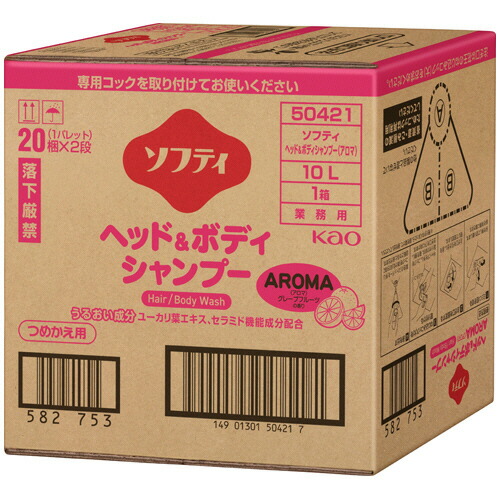 【お取寄せ品】 花王　ソフティ　ヘッド＆ボディシャンプー　ＡＲＯＭＡ（アロマ）　１０Ｌ　１個 【送料無料】 7,480円