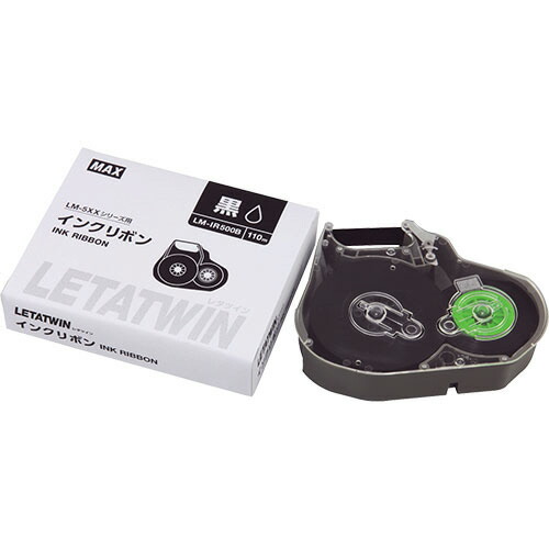 楽天市場】マックス LM-IR340B レターツインリボンカセット 黒インク