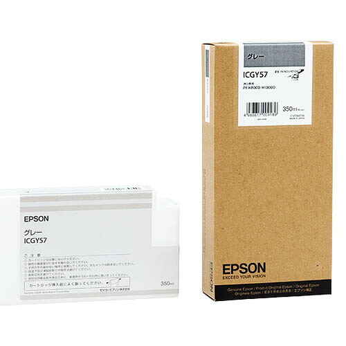 エプソン　ＰＸ&minus;Ｐ／Ｋ３インクカートリッジ　グレー　３５０ｍＬ　ＩＣＧＹ５７　１個 【送料無料】｜ぱーそなるたのめーる