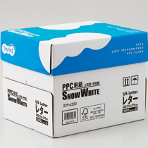 TANOSEE　PPC用紙　SNOW　WHITE　USレターサイズ　1箱（2500枚：500枚×5冊）画像