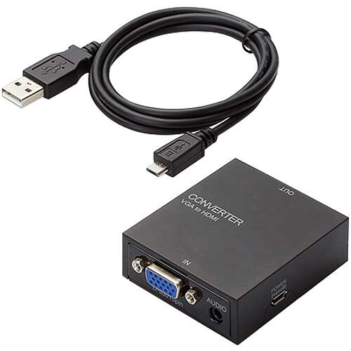 【お取寄せ品】エレコム　映像変換コンバーター（ＶＧＡ－ＨＤＭＩ）　ＲｏＨＳ指令準拠（１０物質）　ＡＤ－ＨＤＣＶ０３　１個 【送料無料】