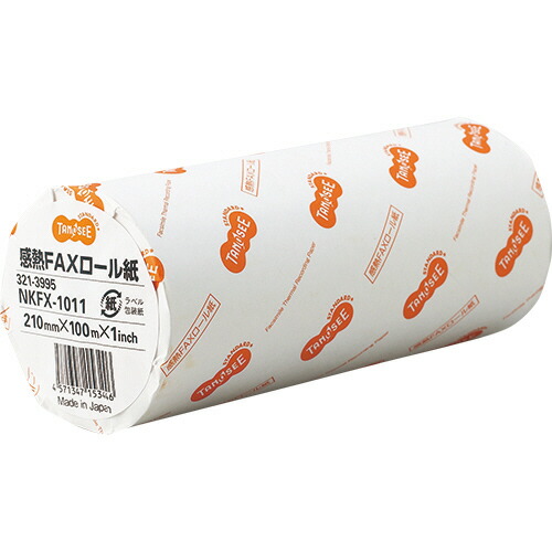 (まとめ）感熱FAXロール紙 A4幅210mm×長さ100m 芯内径1インチ 表発色 ON-1011 1箱(6本)〔×3セット〕 まとめ） TANOSEE 感熱FAXロール紙 A4 幅210mm×長さ100m 芯内径1