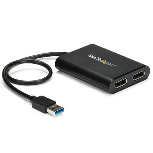 【お取寄せ品】 ＳｔａｒＴｅｃｈ．ｃｏｍ　ＵＳＢ　３．０－デュアルＤｉｓｐｌａｙＰｏｒｔ　ディスプレイ変換アダプタ　オス／メス　ブラック　４Ｋ／６０Ｈｚ対応　ＵＳＢ３２ＤＰ２４Ｋ６０　１個 【送料無料】