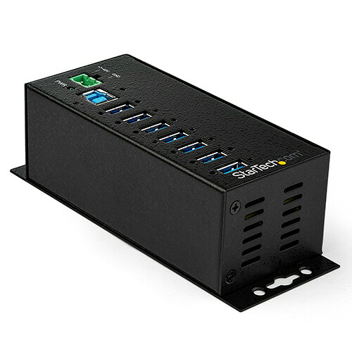 【お取寄せ品】 ＳｔａｒＴｅｃｈ．ｃｏｍ　産業用　ＵＳＢ　３．０ハブ　７ポート　ＥＳＤ＆３５０Ｗサージ保護　ブラック　ＨＢ３０Ａ７ＡＭＥ　１個 【送料無料】｜ぱーそなるたのめーる