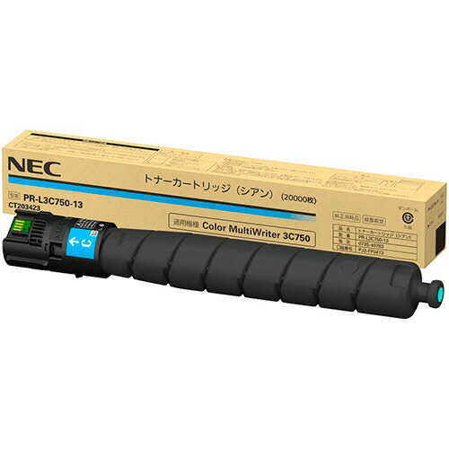 【お取寄せ品】 ＮＥＣ　トナーカートリッジ　シアン　ＰＲ－Ｌ３Ｃ７５０－１３　１個 【送料無料】