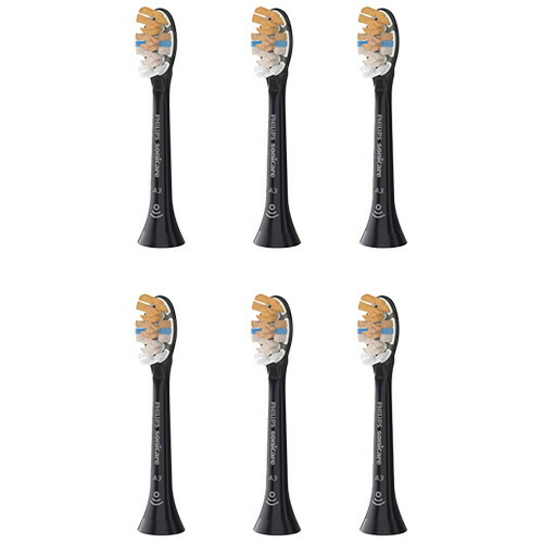 【お取寄せ品】 フィリップス　ソニッケアー　オールインワン　ブラシヘッド　レギュラーサイズ　やわらかめ　ブラック　ＨＸ９０９６／９６　１パック（６本） 【送料無料】