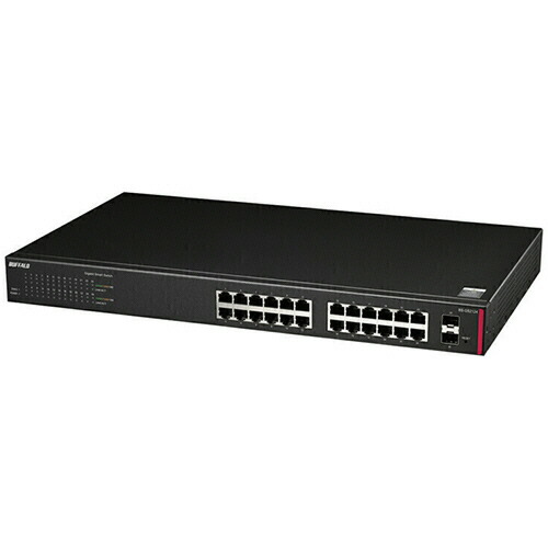 【お取寄せ品】 バッファロー レイヤー2 Gigaスマートスイッチ 24ポート ブラック BS−GS2124 1台 【送料無料】|ぱーそなるたのめーる