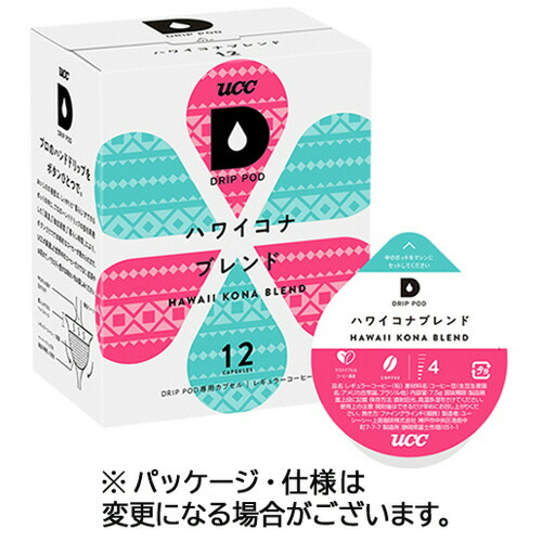 楽天市場】UCC DRIP POD(ドリップポッド) ハワイコナブレンド 12P×12箱