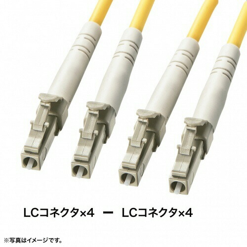 【お取寄せ品】 サンワサプライ　防水ロバスト光ファイバケーブル　両端ＬＣ×４　２０ｍ　マルチモード５０μｍ　ＯＭ３　グレー　ＨＫＢ－ＯＭ３ＬＣＬＣＷＰＲＢ－２０　１本 【送料無料】