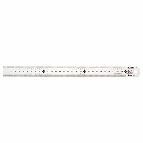 ライオン事務器　ステンレス直線定規　３０ｃｍ　Ｓ－３０　１セット（１０本） 【送料無料】