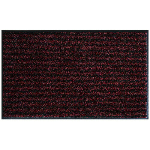 【お取寄せ品】 クリーンテックス・ジャパン　玄関マット　アイアンホース（ストライプ）　９００&times;１５００ｍｍ　ブラック・スカーレット　ＢＹ０００２３　１枚 【送料無料】｜ぱーそなるたのめーる