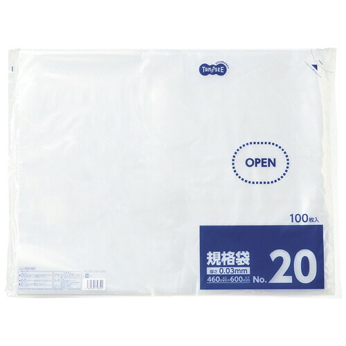 ＴＡＮＯＳＥＥ　規格袋　２０号　０．０３×４６０×６００ｍｍ　１セット（１０００枚：１００枚×１０パック） 【送料無料】