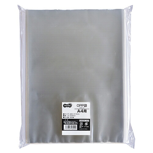 ＴＡＮＯＳＥＥ　ＯＰＰ袋　フラット　Ａ４用　２２５×３１０ｍｍ　１セット（５０００枚：５００枚×１０パック） 【送料無料】