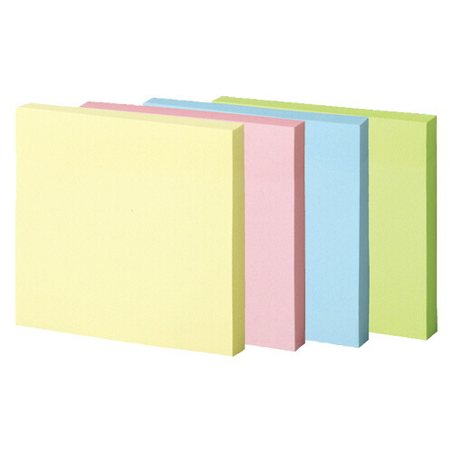 （まとめ） TANOSEE強粘着ふせん 75×25mm パステルカラー・4色 1パック（20冊） 【×3セット】 912-0177.jpg