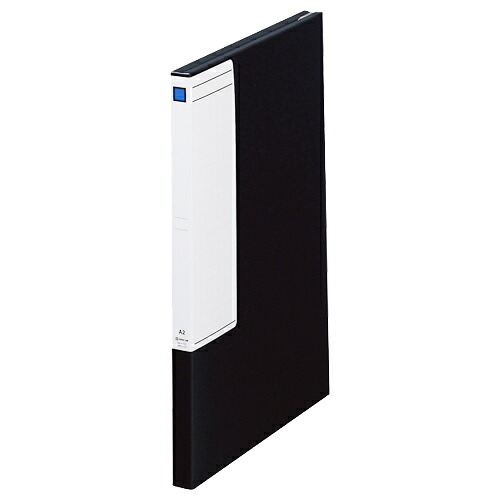 キングジム　図面ファイルＧＳ　Ａ２　２つ折　背幅２７ｍｍ　ボード表紙（黒）　１１７２－ＢＫ　１セット（５冊） 【送料無料】