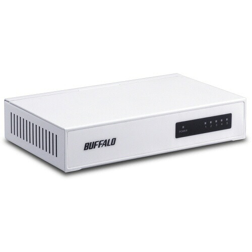 バッファロー　１０／１００Ｍ対応　スイッチングハブ　金属筐体　電源内蔵　５ポート　ホワイト　ＬＳＷ４－ＴＸ－５ＮＳ／ＷＨＤ　１セット（３台） 【送料無料】