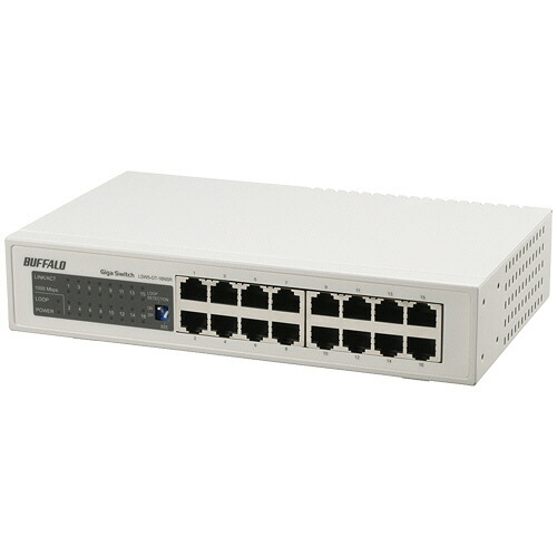 バッファロー　Ｇｉｇａ対応　スイッチングハブ　金属筺体　電源内蔵　１６ポート　ホワイト　ＬＳＷ５－ＧＴ－１６ＮＳＲ　１セット（３台） 【送料無料】 35,230円