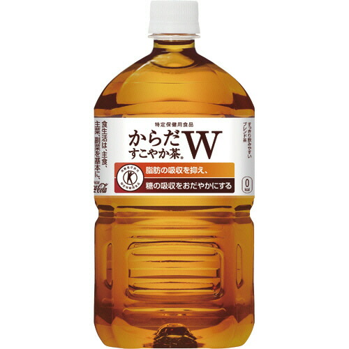 コカ・コーラ　からだすこやか茶Ｗ＋　１．０５Ｌ　ペットボトル　１セット（２４本：１２本×２ケース） 【送料無料】