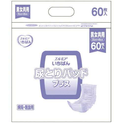 入替用専用商品　エルモアいちばん尿とりパッドプラス　12パック 楽天市場】カミ商事 エルモア いちばん 尿とりパッドプラス 男女
