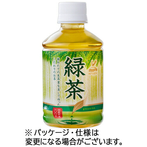 【７２本】富永貿易　神戸居留地　緑茶　２８０ｍＬ　ペットボトル　１セット（７２本：２４本×３ケース） 【送料無料】