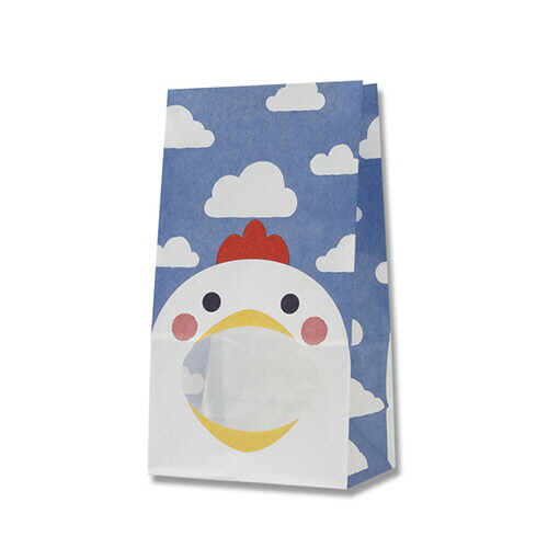 【お取寄せ品】 シモジマ　ＨＥＩＫＯ　紙袋　窓付袋（内側ラミネート）　パックンバッグ　Ｎｏ．４　ニワトリ　＃００４０８２４００　１セット（２０００枚：５０枚&times;４０パック） 【送料無料】｜ぱーそなるたのめーる 30,659円