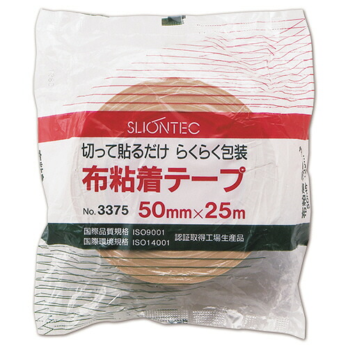 スリオンテック　布テープ　Ｎｏ．３３７５００　５０ｍｍ×２５ｍ　厚み０．２６ｍｍ　Ｎｏ．３３７５００－５０ｘ２５ＤＢ　１セット（３０巻） 【送料無料】