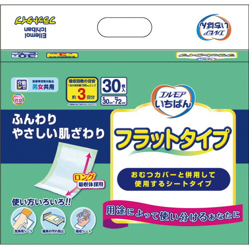 エルモア　いちばん　フラットタイプ　１８０枚（３０枚×６パック）　カミ商事
