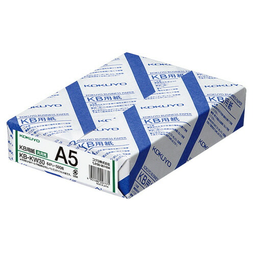 【お取寄せ品】 コクヨ　ＫＢ用紙（共用紙）　Ａ５　ＫＢ&minus;ＫＷ３０　１セット（５０００枚：５００枚&times;１０冊） 【送料無料】｜ぱーそなるたのめーる 9,472円