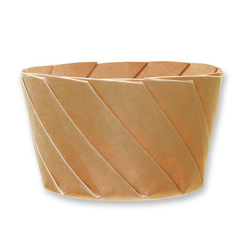 【お取寄せ品】 シモジマ　食品容器　おりがみカップ　特小　茶　１セット（４００個：２０個&times;２０パック） 【送料無料】｜ぱーそなるたのめーる