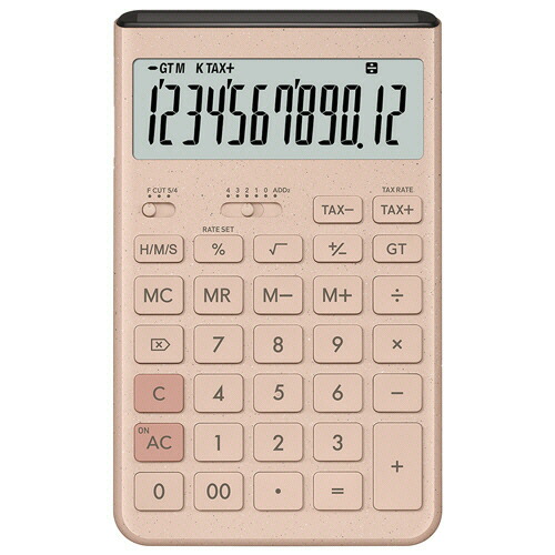 カシオ　Ｃｏｍｆｙ　デザイン電卓　１２桁　ジャストタイプ　グレイッシュピンク　ＪＴ－２００Ｔ－ＰＫ－Ｎ　１セット（３台） 【送料無料】