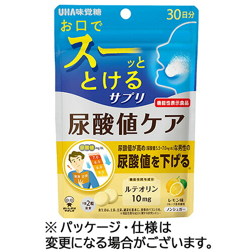 【お取寄せ品】 ＵＨＡ味覚糖　瞬間サプリ　尿酸値ケア　３０日分　１セット（１４４０粒：６０粒×２４パック） 【送料無料】