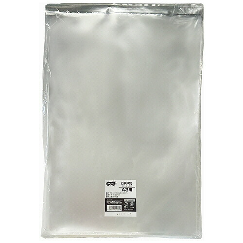 ＴＡＮＯＳＥＥ　ＯＰＰ袋　フタ・テープ付　Ａ３用　３１０×４３０＋４０ｍｍ　１セット（１０００枚：５００枚×２パック） 【送料無料】