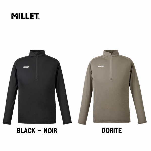 MILLET ミレー ドライグリッド ライト ハーフジップ ロングスリーブ メンズ MIV02175 海外サイズ表記 国内正規品